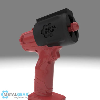 3D render of the MGS-081F Holster by Metalgear Engineering, shown on a Milwaukee cordless power tool. This version is 3D printed in durable PLA, offering a cost-effective and reliable storage solution for workshops, garages, and industrial setups.
