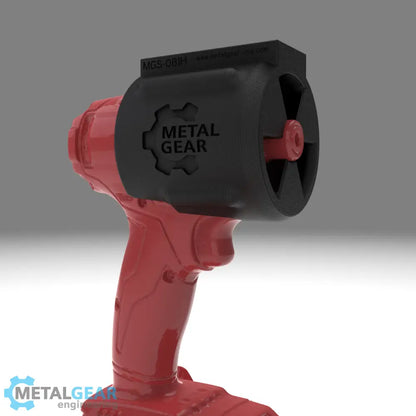 3D render of the MGS-081H Holster by Metalgear Engineering, shown on a Milwaukee cordless power tool. This version is 3D printed in durable PLA, offering a cost-effective and reliable storage solution for workshops, garages, and industrial setups.